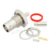 Picture of BNC Female Bulkhead Mount Connector Crimp/Solder Attachment for RG174, RG316, RG188, LMR-100, .100 inch, .480 inch D Hole