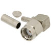Picture of RP SMA Male Right Angle Connector Crimp/Solder Attachment for RG174, RG316, RG188, 0.100 inch, LMR-100