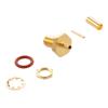 Picture of SMA Female Bulkhead Mount Connector Crimp/Solder Attachment for RG174, RG316, RG188, 0.100 inch,  LMR-100, .235 inch D Hole