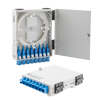 Picture of FTTH (Fiber To The Home) Metal Terminal Box with 8 Simplex SC/UPC Couplers and Pigtails