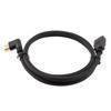Picture of HDMI 2.0 90 degree Left Angle, M/M, Black PVC Shell with black nylon braid cable, Support 4K@60HZ, 3M