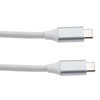Picture of USB 3.1 Type C Cable Assembly, Male-to-Male, 10Gbps, 100W, 5A, 20V, Thunderbolt 3 Compatible, White, Nylon Braid, 2M