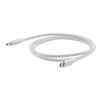 Picture of USB 3.1 Type C Cable Assembly, Male-to-Male, 10Gbps, 100W, 5A, 20V, Thunderbolt 3 Compatible, White, Nylon Braid, 2M