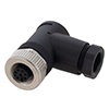 Picture of M12 8 Pin A-Code Female Right Angle Field Termination Connector, 24-20AWG