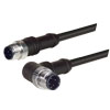 Picture of M12 4 Position D-Coded Male/Male Right Angle Cable, 2.0m