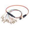 Picture of MPO Male to 12x LC Fan-out, 12 Fiber Ribbon, OM2 50/125 Multimode, OFNR Jacket, Orange, 0.5m