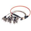 Picture of MPO Male to 12x ST Fan-out, 12 Fiber Ribbon, OM2 50/125 Multimode, OFNR Jacket, Orange, 0.5m