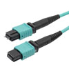 Picture of Fiber patch cable MPO Male to MPO Female, 12 fiber MMF OM3 type A, OFNP rated, 1 meter