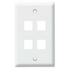 Picture of Flush Wall Plate for 4 Keystone White