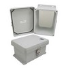 Picture of 8x6x4 Inch UL® Listed Weatherproof NEMA 4X Enclosure with Blank Non-Metallic Mounting Plate