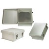 Picture of 12x10x5 Inch Weatherproof NEMA 4X Enclosure with Blank Aluminum Mounting Plate