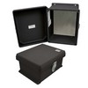 Picture of 10x8x5" UL® Listed Black Weatherproof Industrial NEMA Enclosure w/Blank Aluminum Mounting Plate