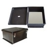 Picture of 18x16x8" UL® Listed Black Weatherproof NEMA 4X Rated Enclosure w/Blank Non-Metallic Mounting Plate