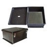 Picture of 18x16x8" UL® Listed Black Weatherproof NEMA 4X Rated Enclosure w/Blank Aluminum Mounting Plate