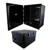 Picture of 18x16x10 Polycarbonate Weatherproof Outdoor IP66 NEMA 4X Enclosure, DIN Rail Mount Black