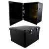 Picture of 18x16x10 UL Listed Polycarbonate Weatherproof Outdoor IP66 NEMA 4X Enclosure, Kit Bundled w/ Blank Aluminum Mount Plate, Black