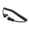Picture of Hospital Grade N5-15 to Right Angle C13 Coiled Power Cord, 18AWG, TPE Jacket, 1 Foot Compressed Length