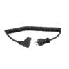 Picture of Hospital Grade N5-15 to Right Angle C13 Coiled Power Cord, 18AWG, TPE Jacket, 1 Foot Compressed Length