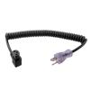 Picture of Hospital Grade N5-15 with LED to Right Angle C13, Coiled 18 AWG Cord, LSZH TPU Jacket, Black, 2 Foot Compressed Length