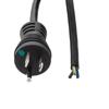 Picture of Hospital Grade N5-15 to Open, Coiled 18 AWG Cord, LSZH TPU Jacket, Black, 1 Foot Compressed Length
