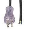 Picture of Hospital Grade N5-15 with LED to Open, Coiled 18 AWG Cord, LSZH TPU Jacket, Black, 2 Foot Compressed Length