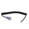 Picture of Hospital Grade N5-15 with LED to Open, Coiled 18 AWG Cord, LSZH TPU Jacket, Black, 2 Foot Compressed Length