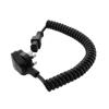 Picture of UK Type G BS 1363 Plug to C13, Coiled 18 AWG Cord, LSZH EPR Jacket, Black, 1 Foot Compressed Length