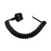 Picture of UK Type G BS 1363 Plug to Open, Coiled 18 AWG Cord, LSZH EPR Jacket, Black, 1 Foot Compressed Length