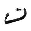 Picture of Australian Type I Plug to C13, Coiled 18 AWG Cord, LSZH EPR Jacket, Black, 1 Foot Compressed Length