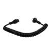 Picture of Australian Type I Plug to C13, Coiled 18 AWG Cord, LSZH EPR Jacket, Black, 2 Foot Compressed Length