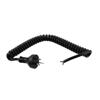 Picture of Australian Type I Plug to Open, Coiled 18 AWG Cord, LSZH EPR Jacket, Black, 2 Foot Compressed Length