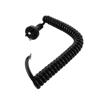 Picture of Australian Type I Plug to Open, Coiled 18 AWG Cord, LSZH EPR Jacket, Black, 2 Foot Compressed Length