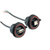 Picture of Bulgin PX0843 Series Front Panel Mount Leaded USB 2.0 Connector, Sealed B Socket Front of Panel to 5 Way Crimp Connector