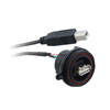 Picture of Bulgin Front Panel Mount USB Extension Cable, PX0844 Series Sealed A Socket Front of Panel to Standard B Plug, 0.5M Cable