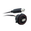 Picture of Bulgin Front Panel Mount USB Extension Cable, PX0844 Series Sealed B Socket Front of Panel to Standard A Plug, 0.5M Cable