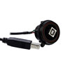 Picture of Bulgin Front Panel Mount USB 2.0 Extension Cable, PX0844 Series Sealed B Socket Front of Panel to Standard B Plug, 0.5M Cable