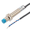 Picture of Capacitive Proximity Sensor, Cylindrical, M12, Non-shielded, Ni-plated Brass, AC 2-wire NC, Sensing Distance 4 mm, 2 meter 2-wire cable