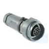 Picture of Bulgin Inline Cable Connector PXP7011 Series 6 Contact Plug Screw Termination (with contacts) 7mm-9mm Cable (White Gland) Plastic Body
