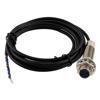 Picture of Photoelectric Sensor, M12 x 60mm, NPN NC, Diffuse Reflection 0.2 meter Range, 2 meter 3-wire Cable, IP67, Brass