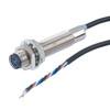 Picture of Photoelectric Sensor, M12 x 60mm, NPN NO+NC, Diffuse Reflection 0.2 meter Range, 2 meter 4-wire Cable, IP67, Brass