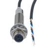 Picture of Photoelectric Sensor, M12 x 60mm, NPN NO+NC, Diffuse Reflection 0.2 meter Range, 2 meter 4-wire Cable, IP67, Brass