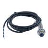 Picture of Photoelectric Sensor, M12 x 60mm, NPN NO+NC, Diffuse Reflection 0.2 meter Range, 2 meter 4-wire Cable, IP67, Brass