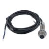 Picture of Photoelectric Sensor, M12 x 60mm, PNP NC, Diffuse Reflection 0.3 meter Range, 2 meter 3-wire Cable, IP67, Brass