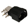 Picture of FAKRA Jack Right Angle Connector Solder Attachment Thru Hole PCB, Black Color