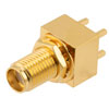 Picture of RF PCB Connector, SMA, Female,  Up to 18 GHz, Through Hole, Straight, 0.2 INCH X 0.059 INCH Hole spacing