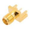 Picture of RF PCB Connector, SMA, Female,  Up to 18 GHz, Edge Mount, Straight, 0.037 inch PCB Thickness