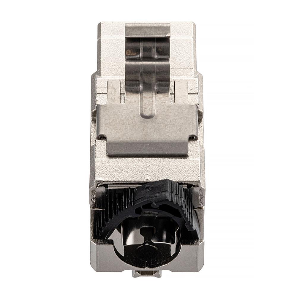 Picture of Category 6a 10gig PoE Light LED Keystone Jack, Shielded, PoE++ Compliant, Toolless Termination, Silver