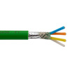 Picture of Profinet Category 5e Bulk Cable, SF/UTP Double Shielded, Two-Pair, 22AWG Stranded, Industrial Outdoor PLTC CL3 TPE Jacket, Green, 100ft
