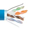 Picture of Category 6a 10gig Ethernet Bulk Cable, Shielded F/UTP, 23AWG Solid 4-Pair, CMP Plenum Jacket, Blue, 100FT