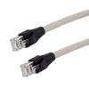 Picture of Category 5e Cat5e Cable Assembly, F/UTP Foil Shielded, 26AWG Stranded, RJ45 Male Plug to RJ45 Male Plug, PVC Jacket, Gray, 55F